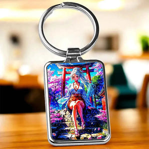 Porte Clé Yamato One Piece illustré à la main en Anjou
