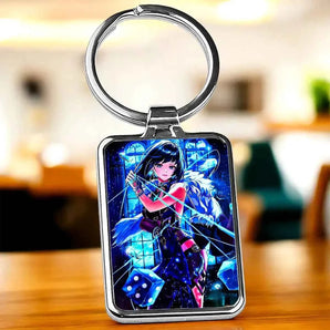 Porte Clé Yelan Genshin Impact illustré à la main en Anjou