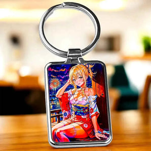 Porte Clé Yoimiya Genshin Impact illustré à la main en Anjou