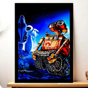 Cadre Noir WALL-E illustré à la main en Anjou