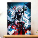 Toile 2B Nier Automata illustré à la main en Anjou