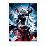 Affiche 2B Nier Automata illustrée à la main en Anjou