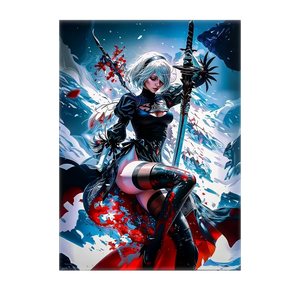 Affiche 2B Nier Automata illustrée à la main en Anjou