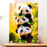 Affiche Bébés Pandas illustrée à la main en Anjou