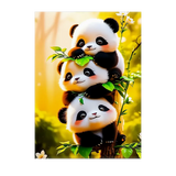 Poster Bébés Pandas illustré à la main en Anjou