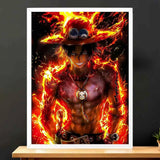 Tableau Ace One Piece illustré à la main en Anjou