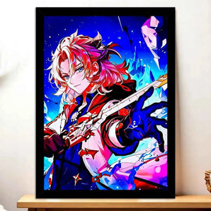 Poster Albedo Genshin Impact illustré à la main en Anjou