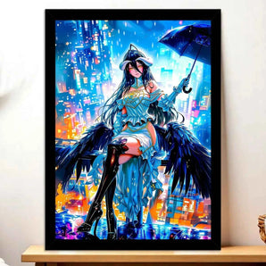 Affiche Albedo Overlord illustrée à la main en Anjou