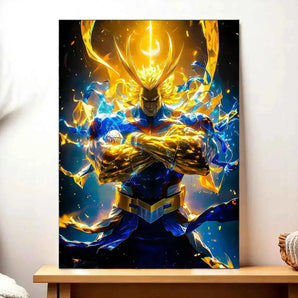 Tableau All Might My Hero Academia illustré à la main en Anjou