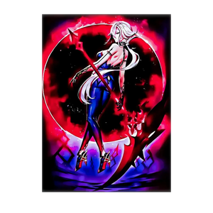 Poster Arlecchino Genshin Impact illustré à la main en Anjou