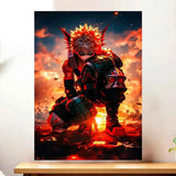 Affiche Bakugo My Hero Academia illustrée à la main en Anjou
