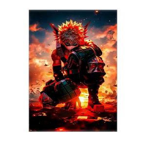 Poster Bakugo My Hero Academia illustré à la main en Anjou