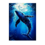 Tableau Baleine illustré à la main en Anjou