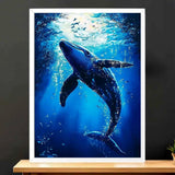 Tableau Baleine illustré à la main en Anjou