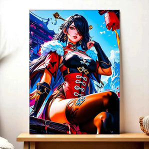 Tableau Beidou Genshin Impact illustré à la main en Anjou
