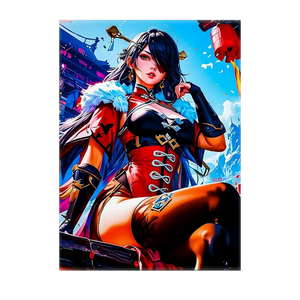 Poster Beidou Genshin Impact illustré à la main en Anjou