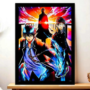 Poster Blue Exorcist illustré à la main en Anjou