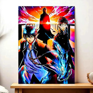 Affiche Blue Exorcist illustrée à la main en Anjou