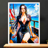Toile Boa Hancock One Piece illustré à la main en Anjou