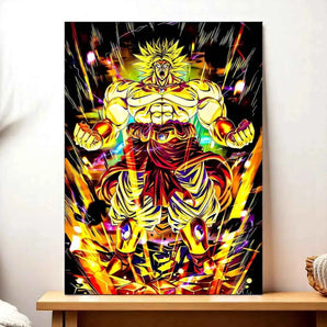 Tableau Broly Dragon Ball illustré à la main en Anjou