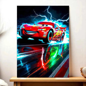 Tableau Cars illustré à la main en Anjou