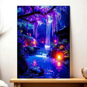 Tableau Cascade Fleur illustré à la main en Anjou