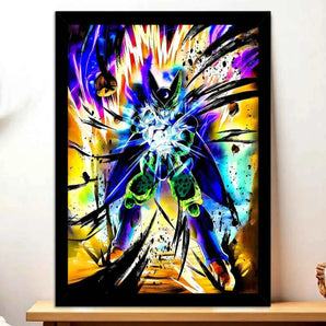 Affiche Cell Dragon Ball illustrée à la main en Anjou