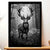 Tableau Cerf Noir et Blanc