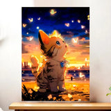 Affiche Chat Dessin illustrée à la main en Anjou