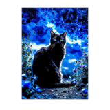 Poster Chat Noir illustré à la main en Anjou
