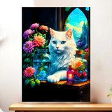 Affiche Chat Royal illustrée à la main en Anjou