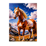 Poster Cheval Majestueux illustré à la main en Anjou