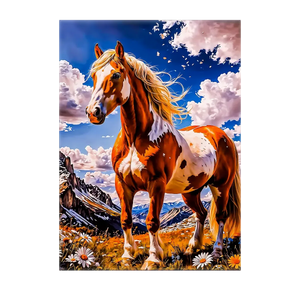 Poster Cheval Majestueux illustré à la main en Anjou
