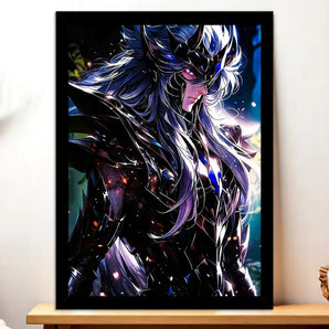 Cadre Noir Gémeau Dark Saint Seiya illustré à la main en Anjou