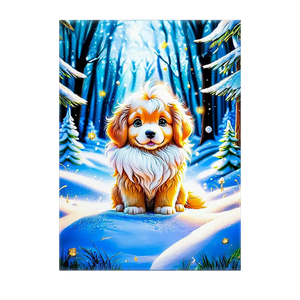 Poster Chien Neige