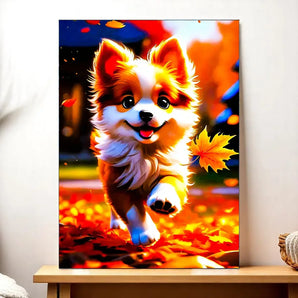 Tableau Chien Roux illustré à la main en Anjou