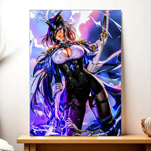 Tableau Clorinde Genshin Impact illustré à la main en Anjou