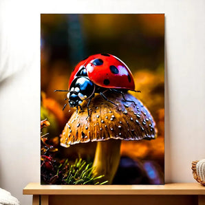 Tableau Coccinelle illustré à la main en Anjou