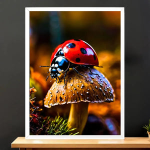 Cadre Blanc Coccinelle