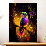 Affiche Colibris Violet