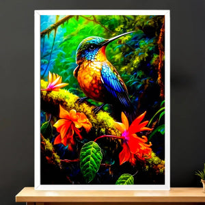 Cadre Blanc Colibris