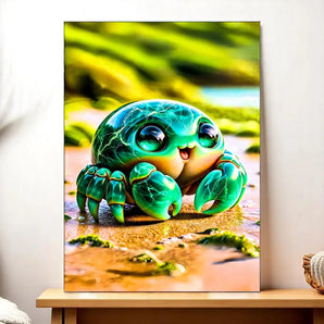 Tableau Crabe illustré à la main en Anjou