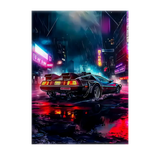 Poster DeLorean illustré à la main en Anjou