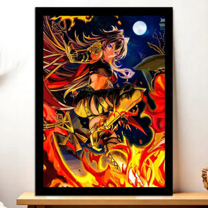 Cadre Noir Dehya Genshin Impact illustré à la main en Anjou
