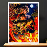 Cadre Blanc Dehya Genshin Impact illustré à la main en Anjou