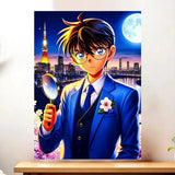 Affiche Detective Conan illustrée à la main en Anjou