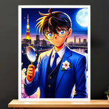 Cadre Blanc Detective Conan illustré à la main en Anjou