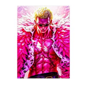 Poster Doflamingo One Piece illustré à la main en Anjou