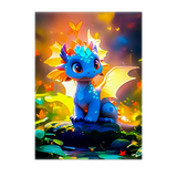 Poster Dragon Bleu