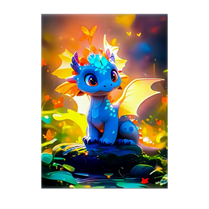 Poster Dragon Bleu